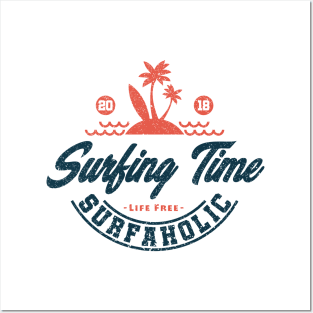 Surfing time Posters and Art